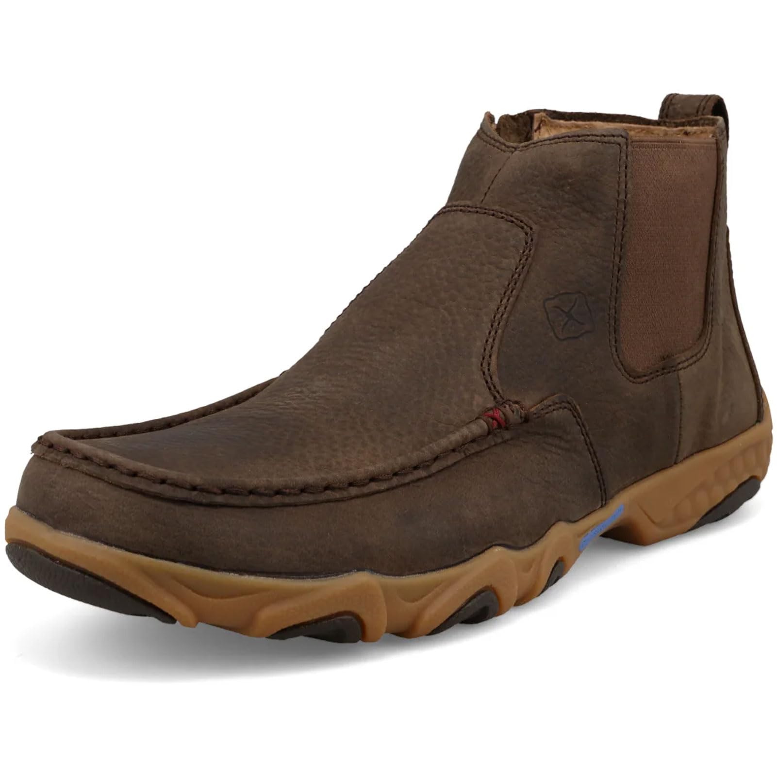 Twisted X Men's 4" Chelsea Driving Moc, Moc Toe with CellStretch, Root Beer, 12 M Image