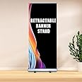 Tiger-Hoo Heavy-Duty Retractable Banner Stand - 33.5" x 80" Roll Up Banner Display with Padded Canvas Bag for Business & Store Signs