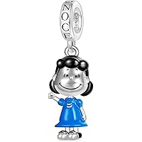 GNOCE Snoopy Halloween Charm 925 Silber - Peanuts Anhänger Für Armband & Halskette