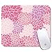 Personalized Rectangle Mouse Pad- Printed Pink Flower Pattern Non-Slip Rubber Comfortable Customized Computer Mouse Pad (9.45x7.87inch)
