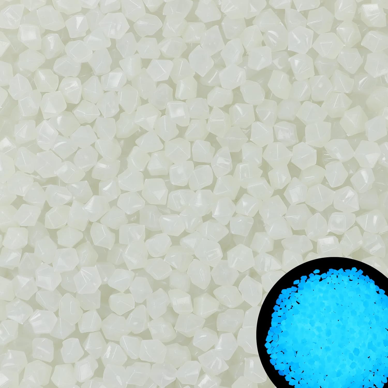 Hardscaping Materials - 500pc Glow Pebbles Glowing Rocks for Aquarium Decoration Luminous Glow Stones Glowing Stones for Driveway Garden Pebbles Rocks(White)