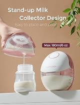 Momcozy M6 Hands-Free Breast Pump Portable Single Electric Red view 6