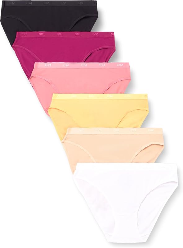 Culottes Femme Lot de 6 | Les Pockets Ecodim Coton | Douceur & Confort | Ceinture Invisible | Multicolores | Style Classique