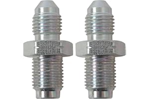2 Pack M10 x 1.0 (Metric 10mm) to 3AN -3 AN3 Brake Adapter Fittings Ideal for Use with Brake Lines,Clutch Lines, Turbo Oil Fe