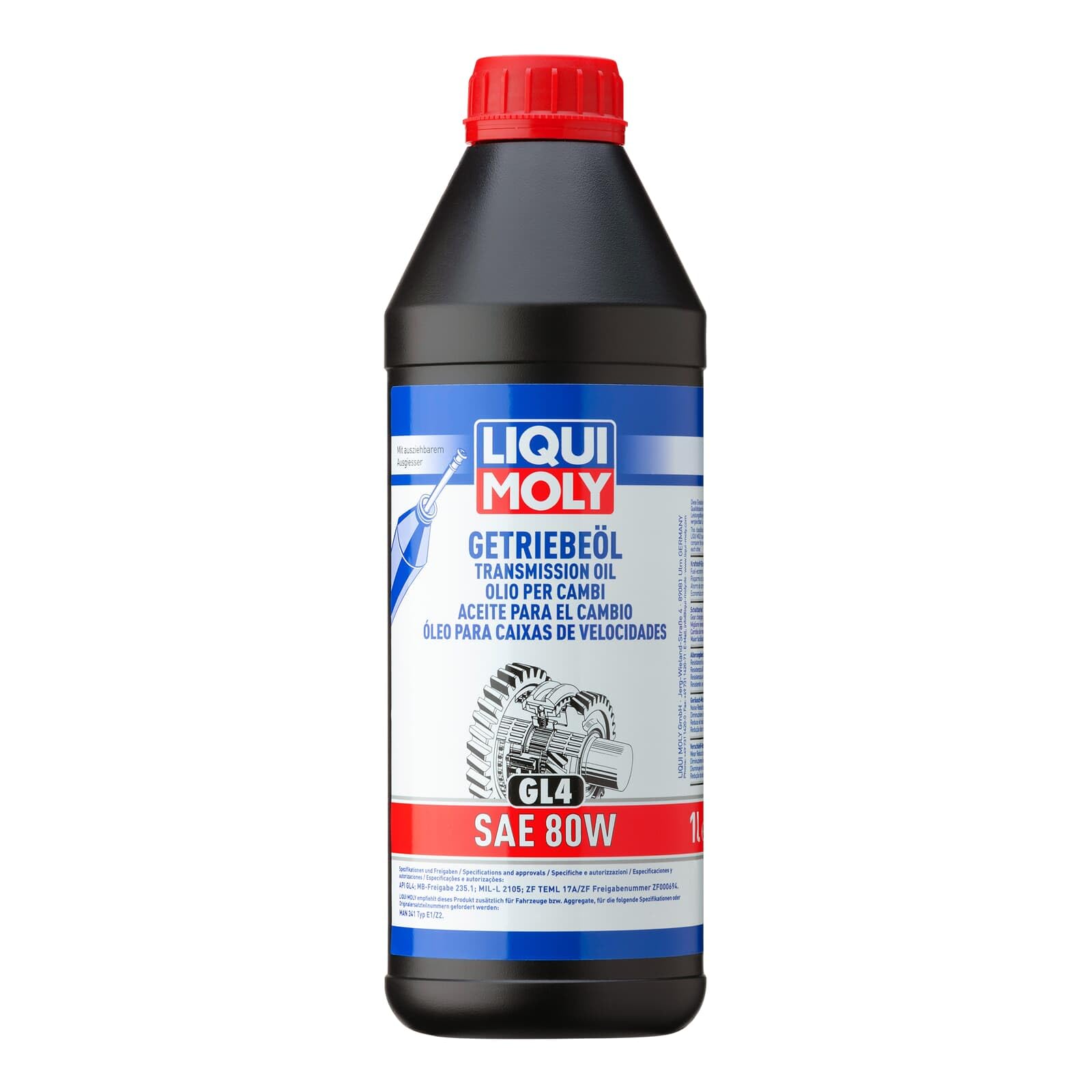 LIQUI MOLY Gear Oil (GL4) SAE 80W | 1 L | Gear oil | Hydraulic oil | SKU: 1020