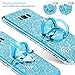 OCYCLONE for Samsung Galaxy S8 Case, Cute Glitter Galaxy S8 Phone Case with Kickstand for Women Girls, Bling Diamond Rhinestone Bumper with Ring for Galaxy S8 - Blue
