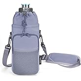 sportsnew Water Bottle Holder with Strap, 32 OZ Water Bottle Carrier Sling Bag with Adjustable Shoulder Strap Insulated Water-Resistant Water Bottle Bag for Walking Hiking, Patent Pending