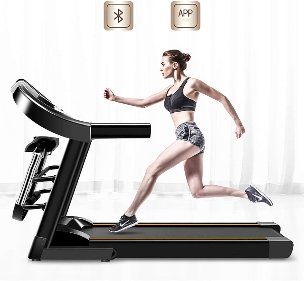 YXRPK Electric Motorized Running Jogging Machine Treadmill Folding, 35Cm Wide Tread Belt, LCD Display And Cup Holder Easy Assembly, 1.0-10 Km/H, Perfect for Home Use