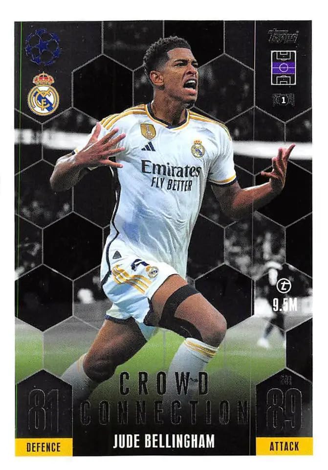 Generic Jude Bellingham Crowd Connection Trading Card, 2023-2024 Match Attax Extra, 1 Card