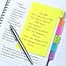Redi-Tag Divider Sticky Notes, Tabbed Self-Stick Lined Notepads, 180 Ruled Notes, 4