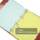 Thboxes File Dividers A4 3 Pack 10 Part Multi Hole Punched Indexed view 5