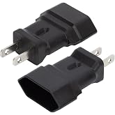 2Pack EU to US Plug Adapter, WINXUS Europe to USA Plug Adaptor, European to US Plug Adapter, 220V to 110V Plug Pin Converter, Travel Adapters European to American, Canada, Mexico, Type A,