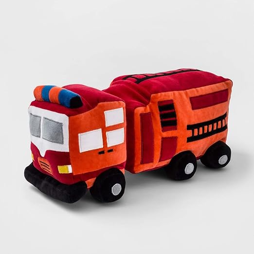 Amazon Com Fire Truck Throw Pillow Red Home Kitchen