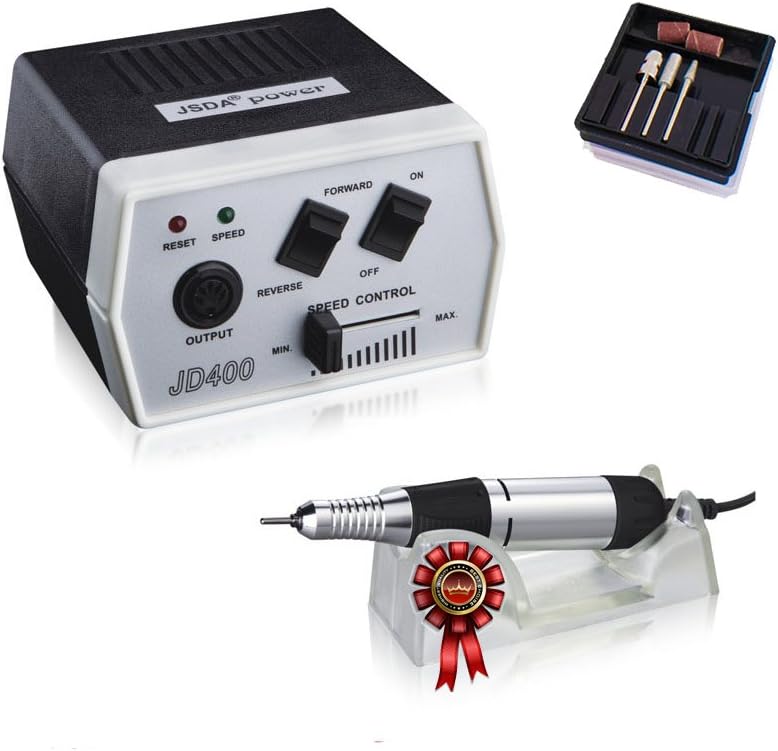 JSDA Electric Nail Drill JD 400 Color black-JSDA Professional Studio Nail Drill for manicure and pedicure 30000 rpm