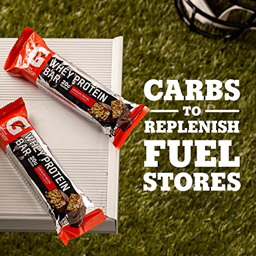 Gatorade Whey Protein Bars, Chocolate Pretzel, 2.8 oz bars (Pack of 12