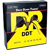 DR Strings DDT-12 Drop-Down Tuning Electric Guitar Strings - .012-.060 Extra Heavy (3-pack)