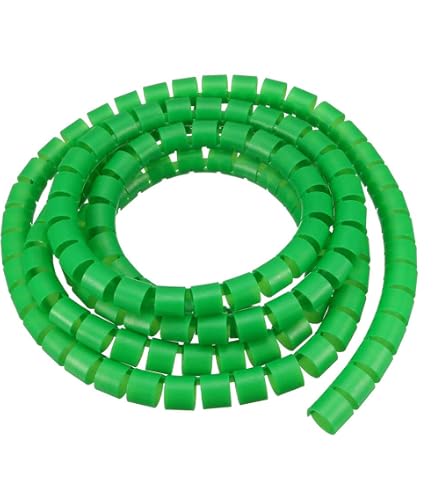 MECCANIXITY Spiral Cable Wrap 9.8ft/3.0M 10mm Cable Management Sleeve PP Insulation Cord Organizer For Computer Wire Power Cable Gas Pipe Black With Tape