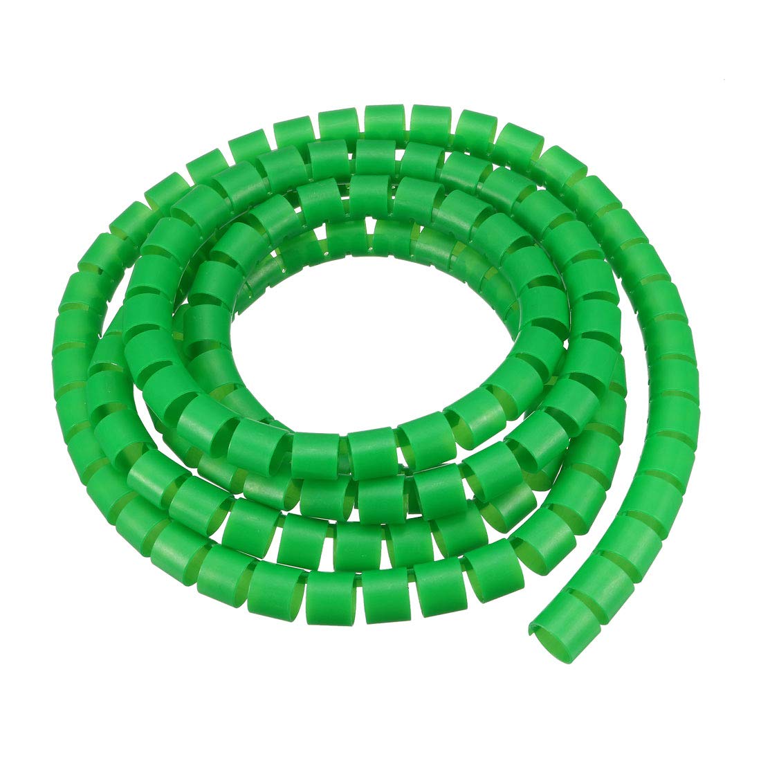 sourcing map Flexible Cable Management Sleeve 14mmx16mm Computer Wire Wrap Cord Organizer 2 Meters Length Green