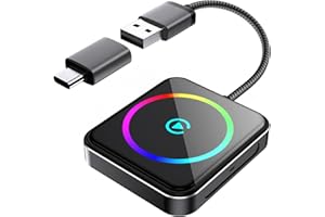 Wireless CarPlay Adapter for Apple iPhone, 2-in-1 CarPlay & Android Auto, Converts Wired to Wireless. Instant Auto-Connect, L