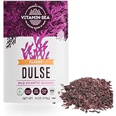 VITAMINSEA Dulse Dried Seaweed | Wild North Atlantic Seaweed for Snacking, Seasoning, Soups &amp; Salads | Rich in Vitamins, Minerals &amp; Antioxidants Perfect for Thyroid Support | Flakes (4 OZ)