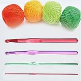 CCLKHY Crochet Hooks Set 4 Pcs Multicolor Aluminum Knitting Needles 2 4 6 8mm view 4