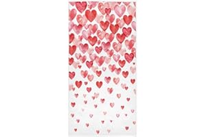 Naanle Valentines Day Flying Hearts Pattern Soft Highly Absorbent Guest Large Home Decorative Hand Towels Multipurpose for Bathroom, Hotel, Gym and Spa (16 x 30 Inches)