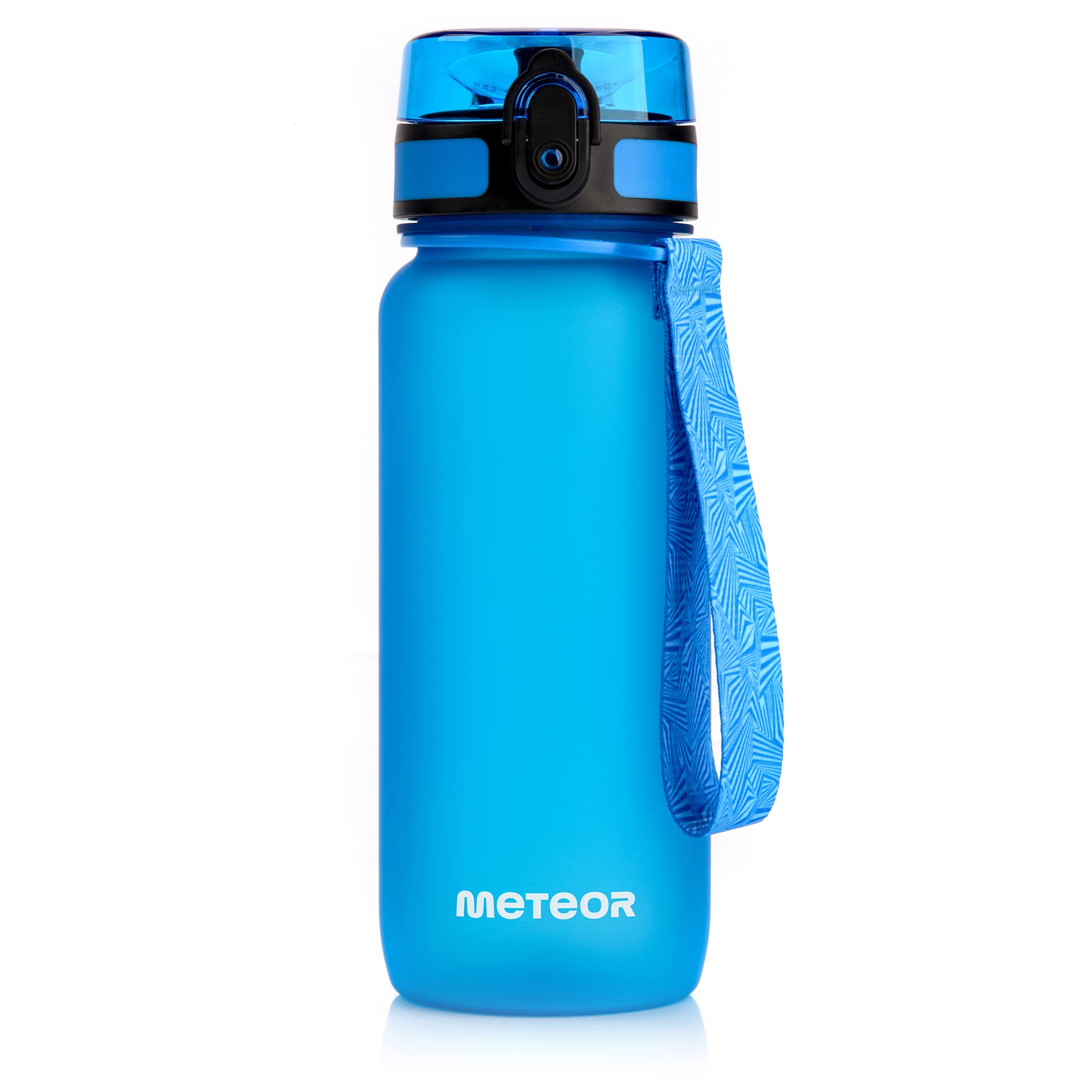 meteor Water bottle 650 ml – Secure flip lid with lock for daily hydration – Durable and practical sports water bottle for training and travel – Sport water bottle Blue