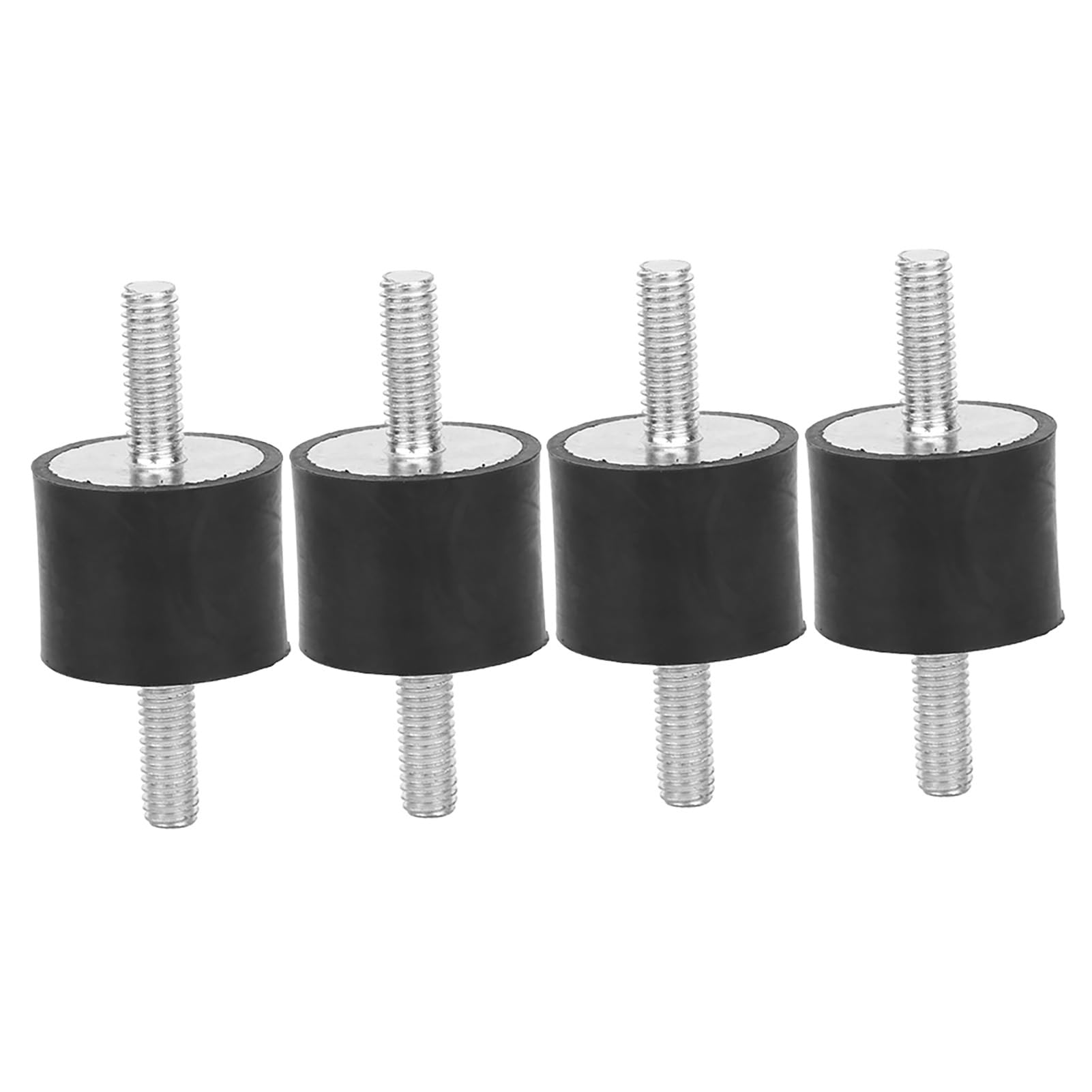 4pcs M6 Anti-Vibration Rubber Isolator Mounts with 2 Threaded Studs Shock Absorber Double Ends Screw Vibration Damping Mounts Silent Block Damper Car Boat Bobbins(VV25*20 M6*18)