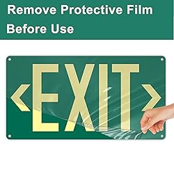 3Pack Photoluminescent Exit Sign Green - 14.25"x