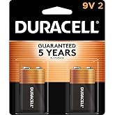 Duracell Coppertop 9V Battery, 2 Count, Smoke Detector, Long-lasting