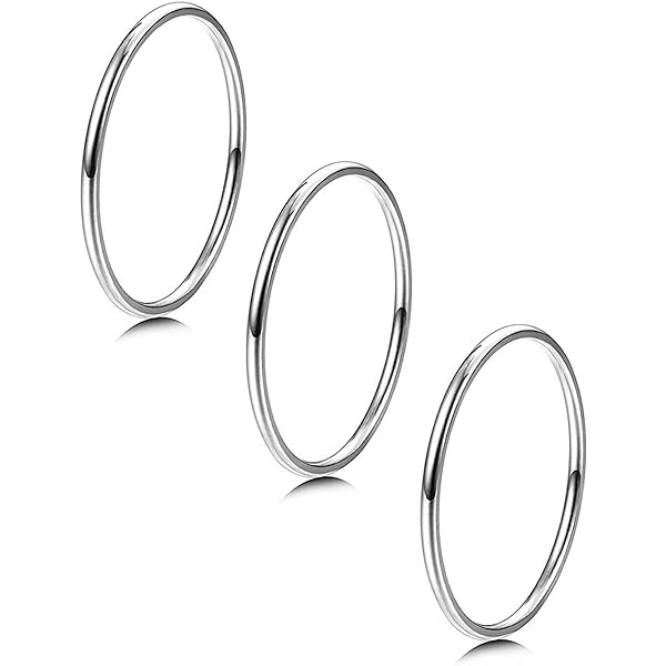 LOYALLOOK 8Pcs Gold Rings Stainless Steel Stacking India