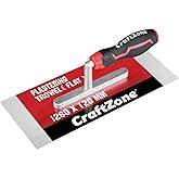 CRAFTZONE Concrete Trowel, 11" x 5" Flat Finishing Trowel, High Carbon Steel Blade with Soft Grip Handle, Concrete Cement Plaster Drywall Masonry Tile Construction Hand Tools