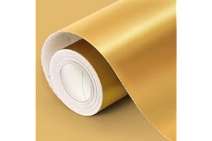 DONYANG Gold Wrapping Paper, Christmas Gift Wrap Paper, 17inch x 33ft Matte Metallic Solid Color Golden Wrapping Paper Roll for Birthday, Baby Shower, Wedding, Valentine's Day, DIY Invitations, Arts & Crafts