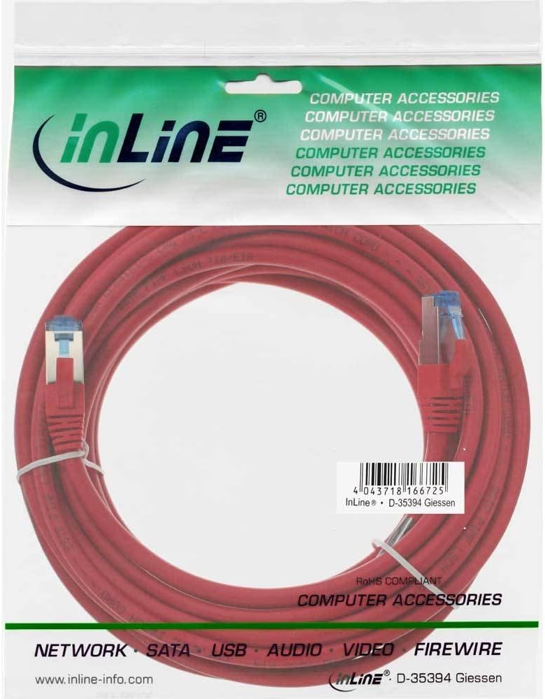 InLine® Patch Cable S/FTP (PiMf), Cat.6A, 500MHz, Halogen-Free, Copper, Red, 15 m - Image 3