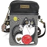 CHALA Cat Collection Cell Phone Crossbody Purse-Women PU Leather/Canvas Multicolor Handbag with Adjustable Strap