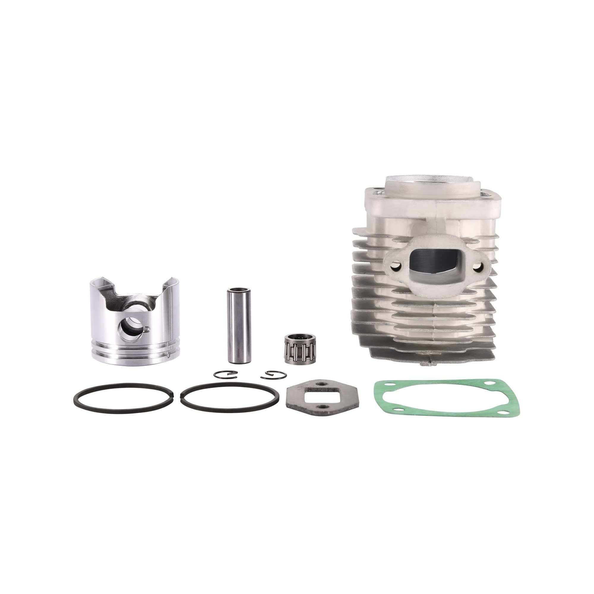 WOOSTAR 44mm Big Bore Cylinder with Piston Ring Kit Replacement for 2 Stroke 43cc 47cc 49cc Gas Scooter Mini Pocket Bike