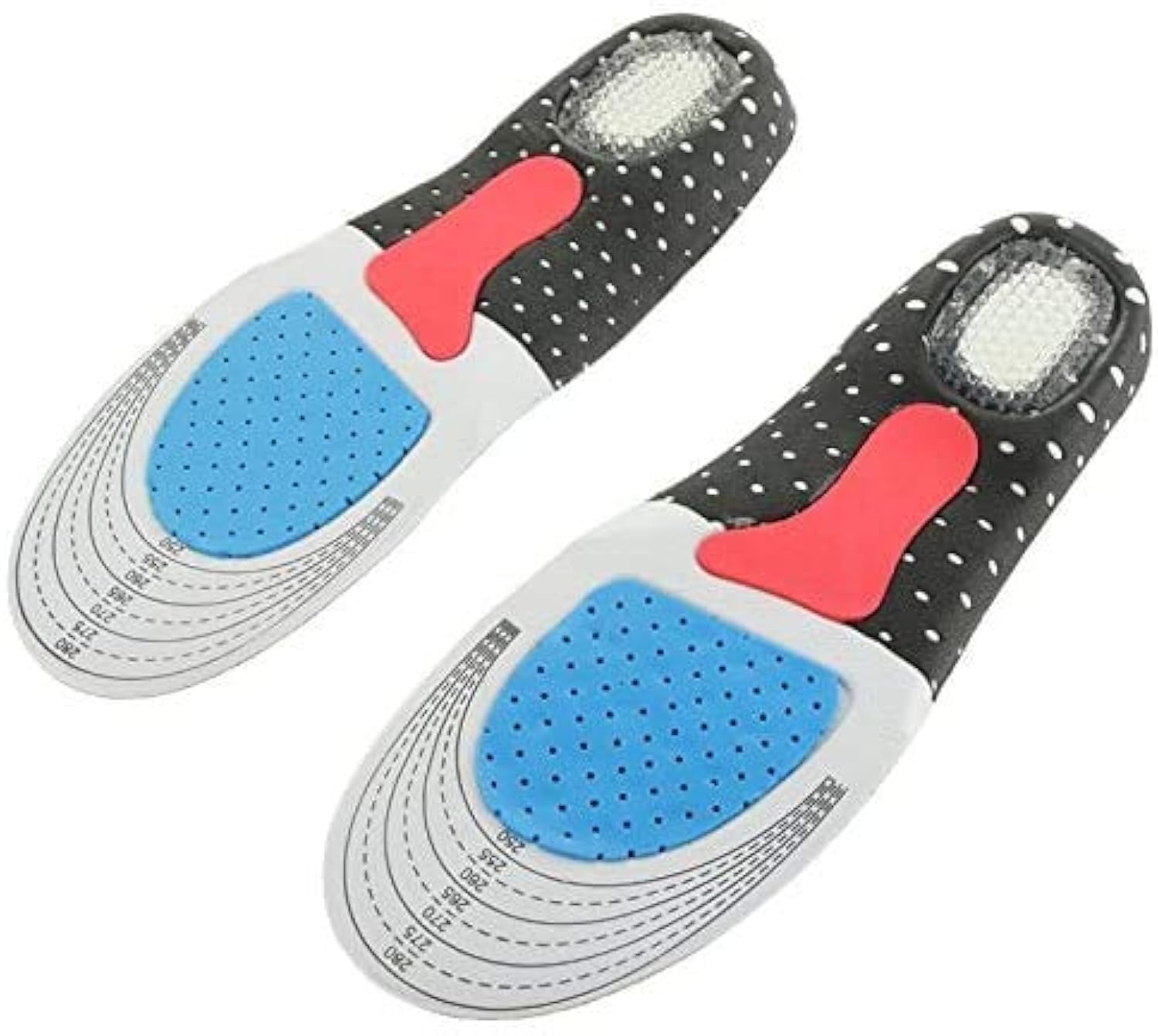 Orthotic Insoles GLAMZA Trim to Fit Arch Support Insoles for Men & Women with Heel Cushion for Shock Absorption - Insert Provides Support for Plantar Fasciitis, High Arches & Flat Feet (Size UK 7-10)