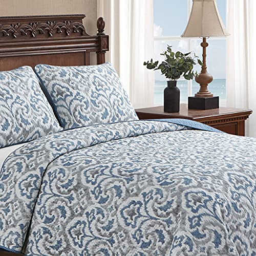 Tommy Bahama Quilt Set Reversible Cotton Bedding with Matchin Shams