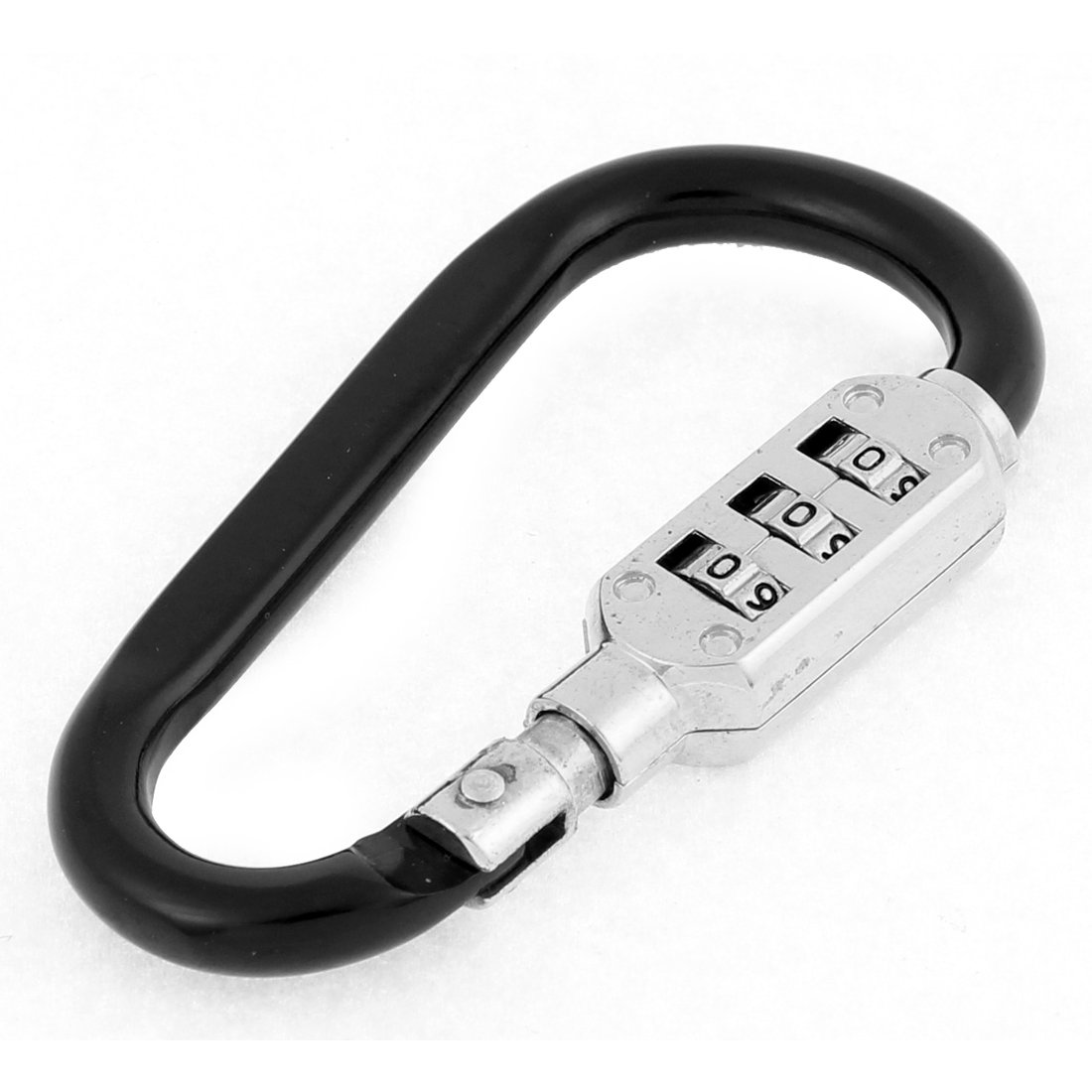 Sourcingmap 3 Digit Metal Resettable Combination Padlock Black