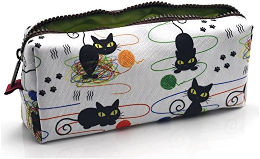 LParkin Cute Cat Pencil Case Cats and Yarn Knitting Notion Pouch Kitten Makeup Bag Gift for Cat Lovers Pencil Pouch Small Cosmetics Bag Kawaii Box Gadget Bag Stationary - Image 5
