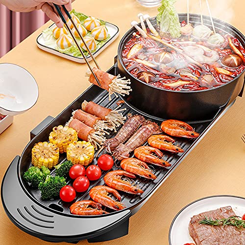 SEAAN Electric Grill Indoor Hot Pot Multifunctional, Indoor Teppanyaki