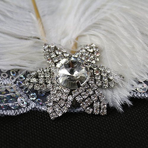 DJHbuy Wedding Cocktail Party Feather Sequins Headband 1920s Gatsby Flapper Hairband - Image 7