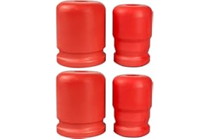 Yukauto Front Rear Bump Stops, 1-1303 Front Bump Stops &1-1304 Rear Bump Stops Fit for 2007-2018 Jeep Wrangler JK JKU (4PCS Red)