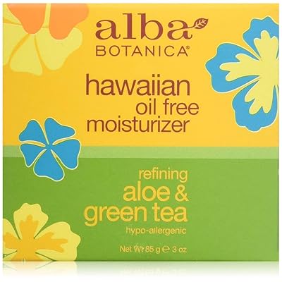 Alba Botanica Hawaiian Oil-Free Moisturizer, Aloe &amp;amp; Green Tea, 3 Fl Oz