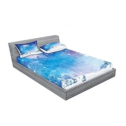 Lunarable Night Sky 2 Pack Fitted Sheet & Pillow