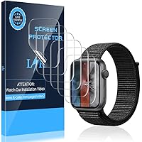 LK [6 Pack] Screen Protector for Apple Watch 44mm Series 4/5 - Max Coverage Bubble-Free Anti-Scratch iWatch 44mm Flexible TPU Clear Film