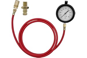 TU-32-20, Diesel Fuel Pressure Test Gauge with Compucheck, 0-300 PSI, Fuel Pressure Gauge Tester Compatible with Cummins Dies