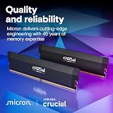 Crucial Pro DDR5 32GB Kit (2x16GB) 6000MHz CL36 White RAM view 6