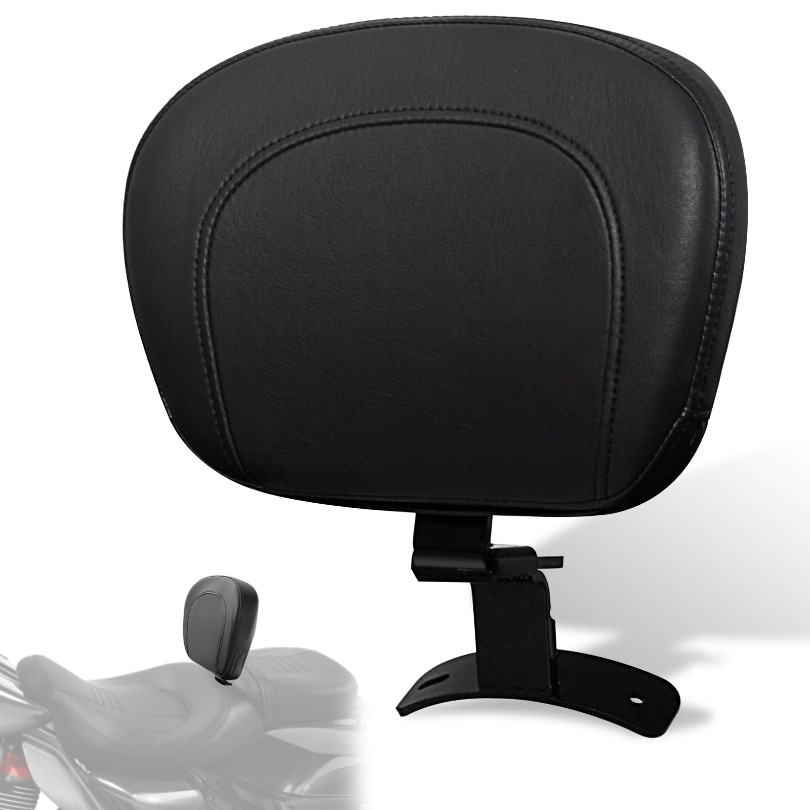 Photo 1 of WOWTK Driver Backrest,Adjustable Rider Backrest Pad Kit for Harley Touring CVO Road Glide Road King Electra Glide Street Glide FLHR FLTRX FLHX FLHT 2009-2025 w/Low-Profile Two-up seat,Black