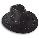 Show-Offs Dress Up Halloween Costume Cowboy Hat - Crown Measures 7 x 8 Inches - One Size Fits Most